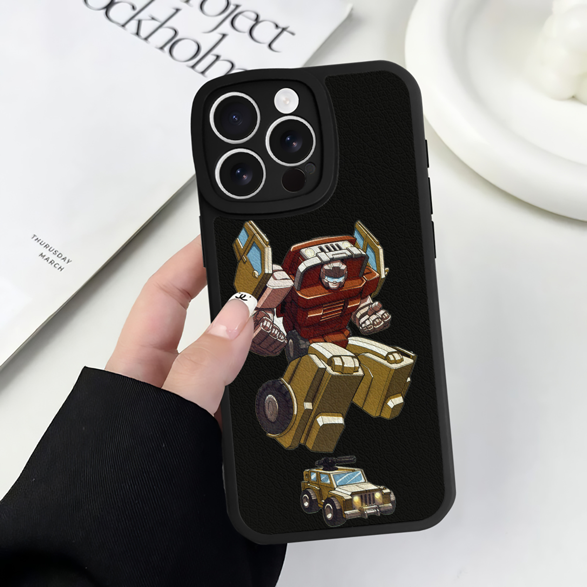 （画像用）  【iPhone 16シリーズ対応】シリコンスマホケース（レザー調） 材質：シリコン